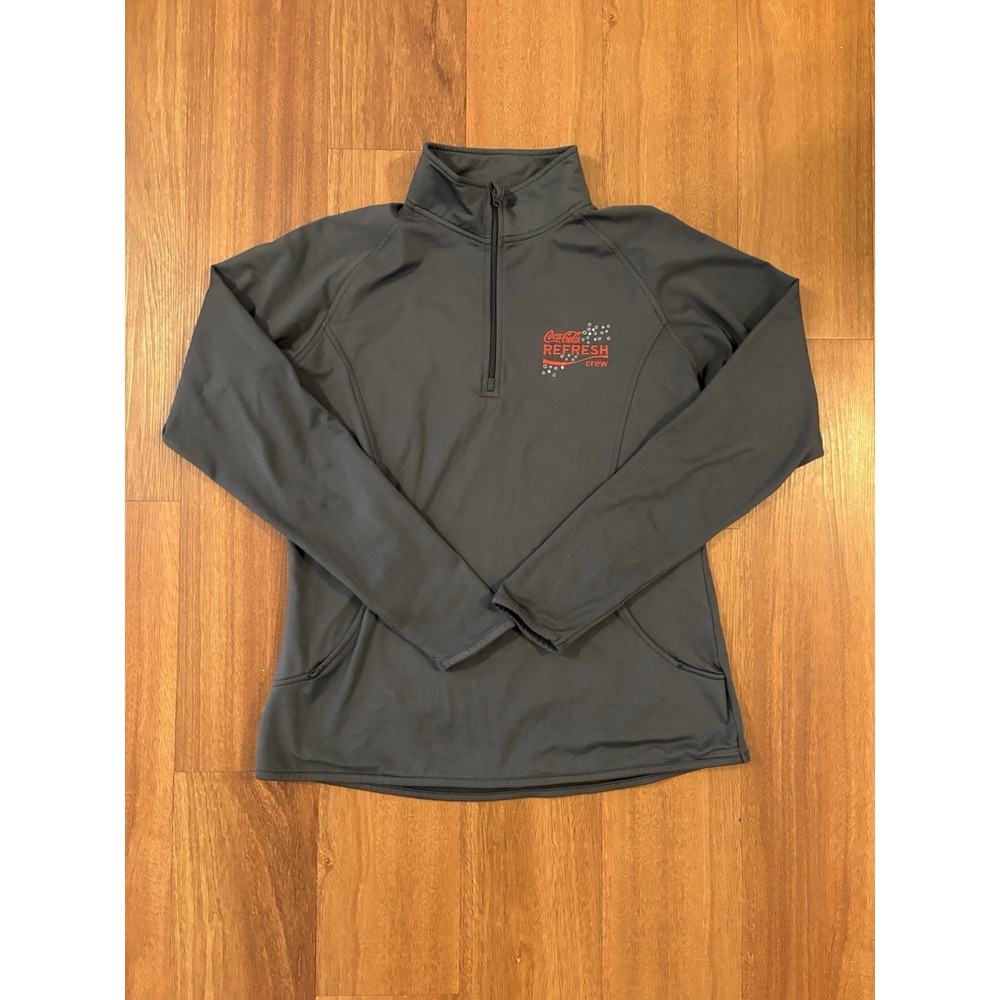 Coca-Cola Refresh Crew Sport-Tek 1/2 Zip Pullover Black Employee Logo